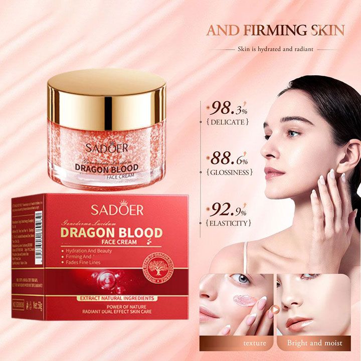 Lingzhi Dragon's Blood Herbal Face Cream Retinol Placenta Dragon Blood Cream For Women Whitening Face Moisturizer Firm Skin Care