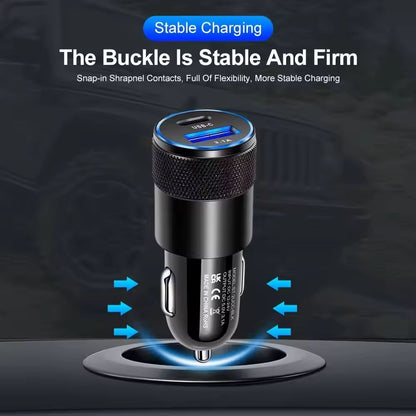 Usb Quick Car Charger 15w 3.1a Type C Pd Fast Charging Phone Car Adapter for Iphone 13 12 11 Pro Max