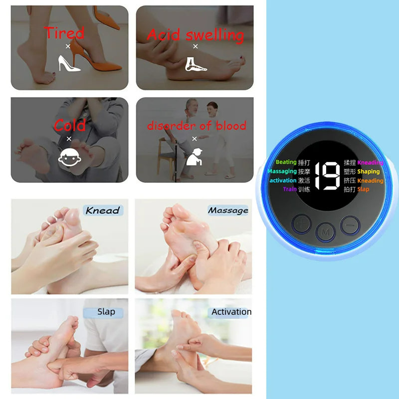 USB EMS Foot Massager Pad Portable Foot Care Massage Mat Pulse Muscle Stimulation Improve Blood Circulation Relieve Fatigue Relax Feet Footmassager Pad