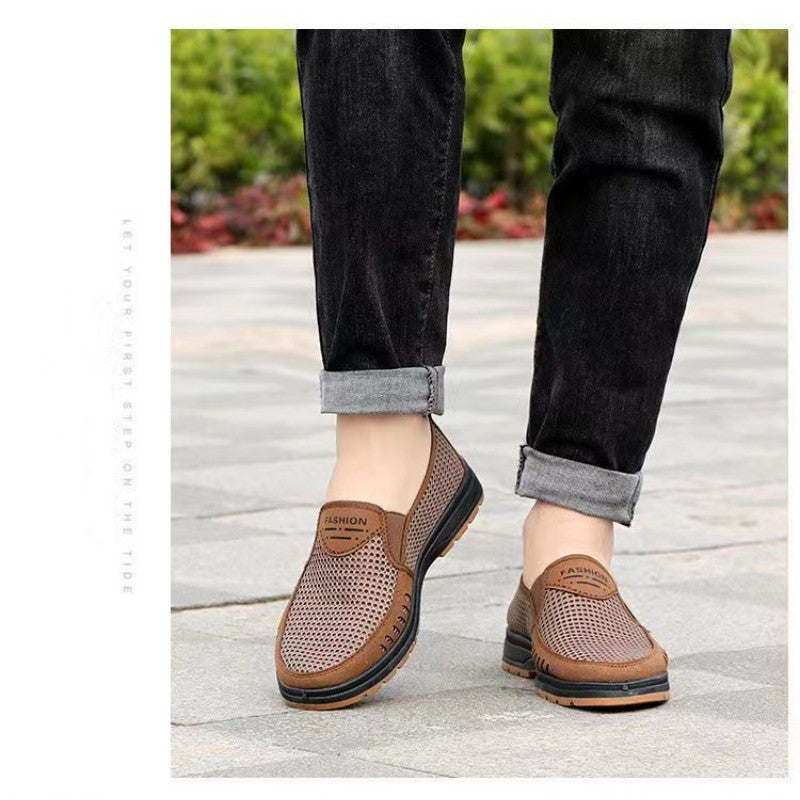 Men's Shoes Summer Men's Cloth Shoes New Breathable Casual Shoes A Foot Slipper Loafers Shoes Comfortable