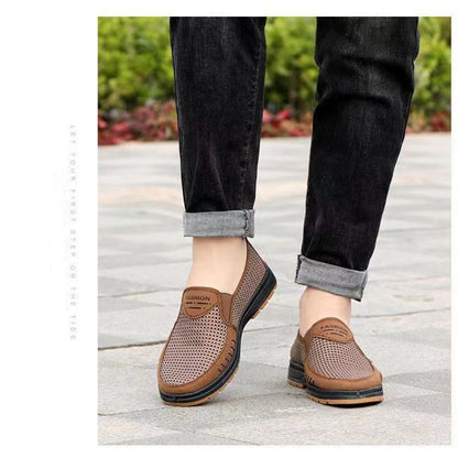 Men's Shoes Summer Men's Cloth Shoes New Breathable Casual Shoes A Foot Slipper Loafers Shoes Comfortable