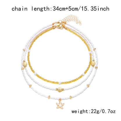 beads necklace woman multilayer beads necklace pendant necklace for woman jewerly accessories