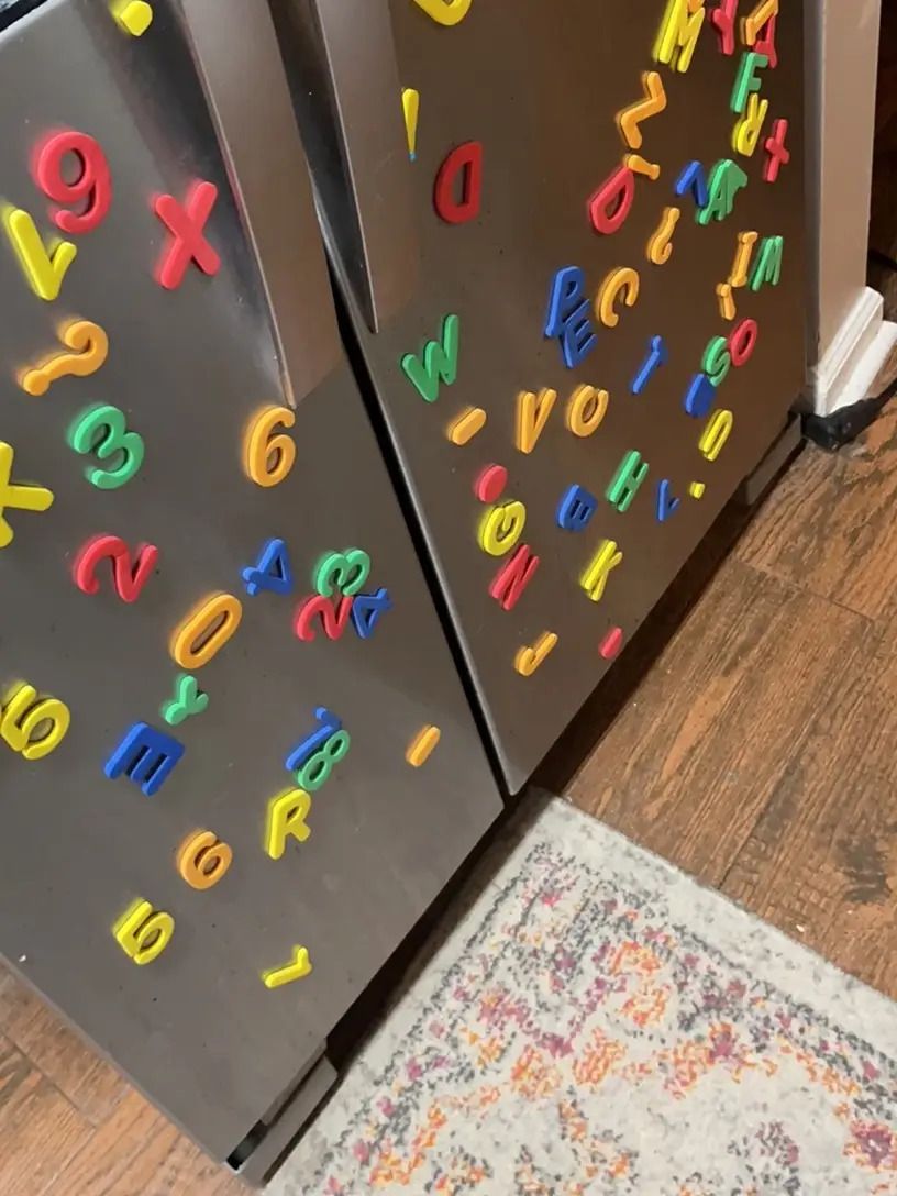 26-79pcs Magnetic Educational Stickers Magnetic Letters Numbers Alphabet ABC 123 Fridge Magnets Plastic Educational Preschool Learning Toy Set Uppercase Lowercase Math