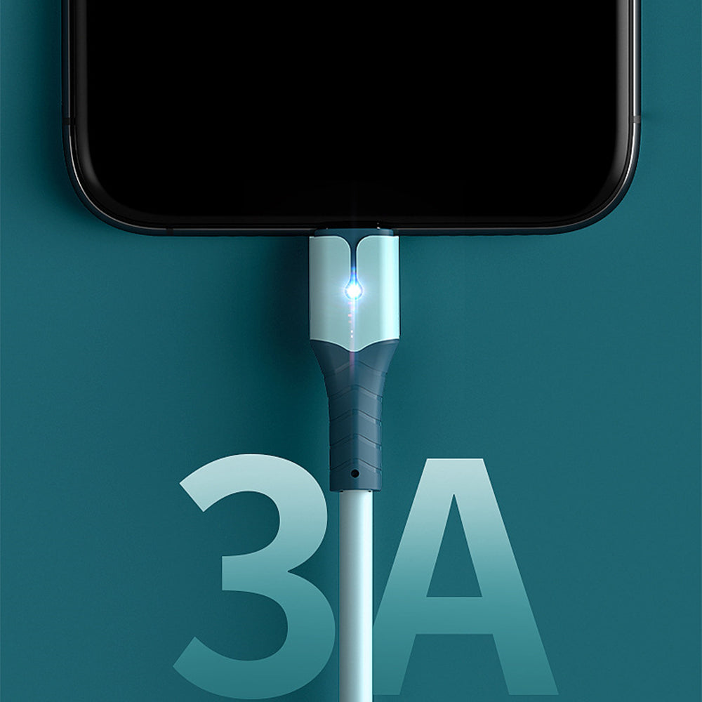 Liquid silica gel charging cables Micro USB Data Cables with light Fast Charging data line For Android Phone Charger Cable