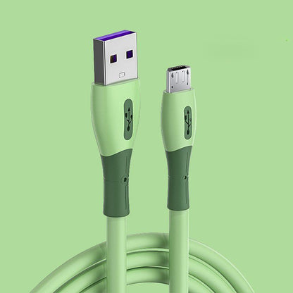 Liquid silica gel charging cables Micro USB Data Cables Fast Charging data line For Android Phone Charger Cable