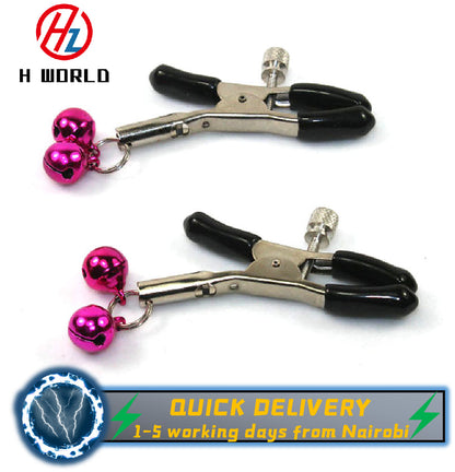 HW Adjustable Nipple Clamp and Clip Entertainment Bell Comfortable to wear,Sex toys SM Massage Tools adult women