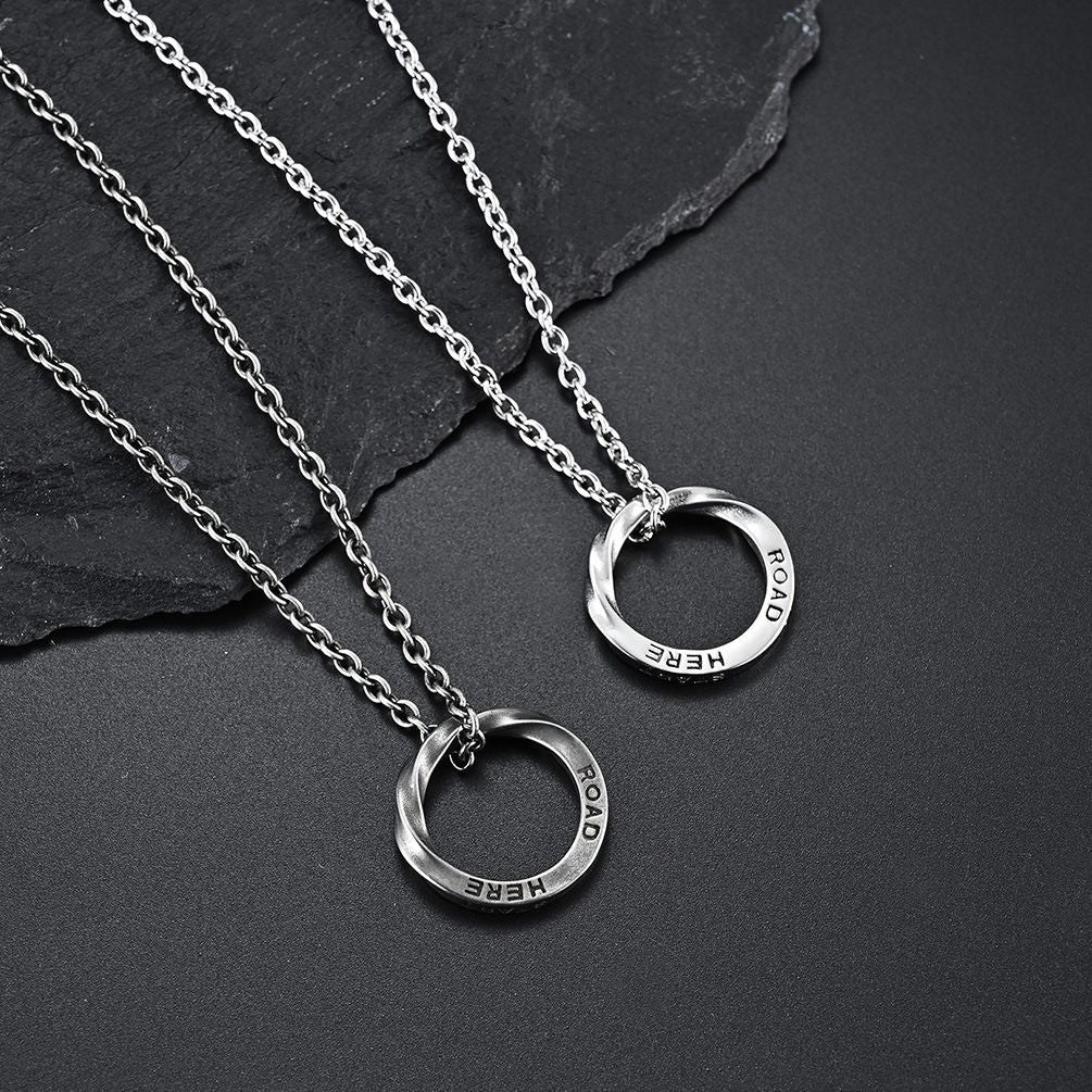 Mobius Ring Necklace Personality Circle Men'S Pendant