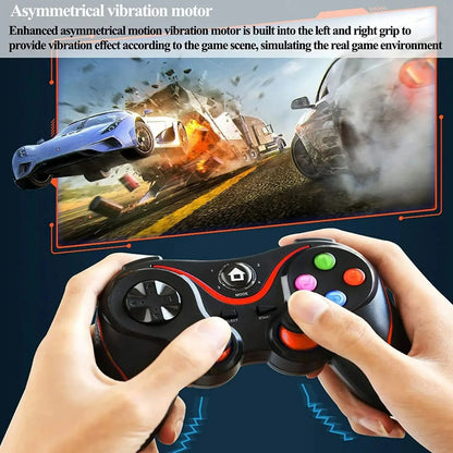 V8 Wireless Bluetooth Game Controller with Smartphone Holder for PC/PS3/Switch/Android/IOS/TV Box Gaming Handle