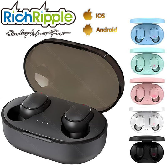 RichRipple A6S Plus Bluetooth Earphone TWS Sports Earbuds Touch Mini Wireless Bluetooth Earpods 5.0 Touch Earphone