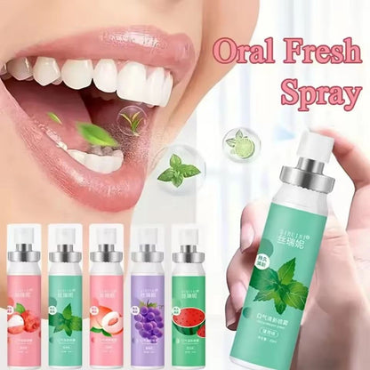 3Pcs Mouth Freshener Spray Oral Spray Remove Bad Breath Long Lasting Fruity Portable Breath Freshener Refreshing Oral Care Products