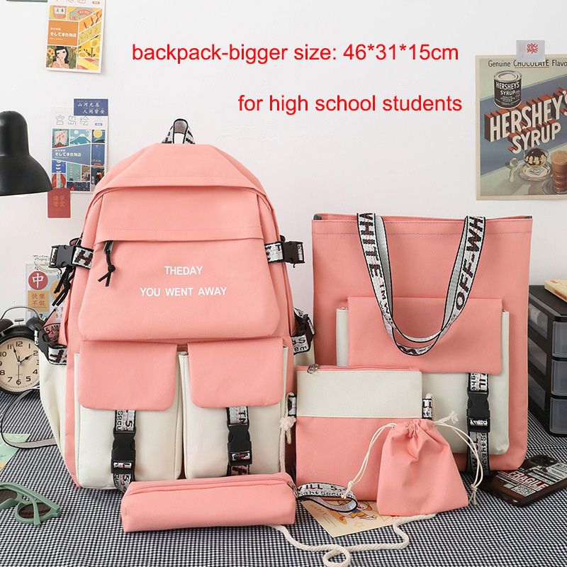 New Arrival 5pcs/SET Hot Backpacks Fast delivery Fashion bookbags women's boy girl school bags sets monkey ladies travel bags CaseTek brand shoulder bags