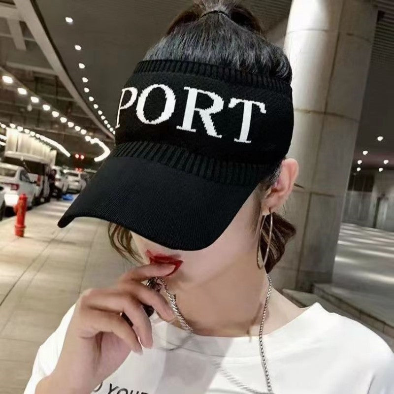 Women's sun hats Breathable sun hat outdoor ladies versatile top less baseball visor empty top hat cap