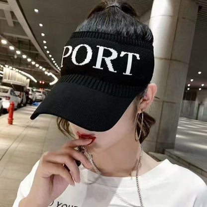 Women's sun hats Breathable sun hat outdoor ladies versatile top less baseball visor empty top hat cap