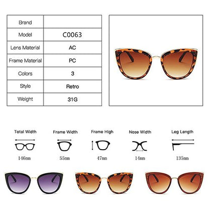 2024 New Arrivals Women Sunglasses Female Fashion Cateye Polarized Sunglasses, Sunwear Vintage Gradient Glasses Retro Cat eye Goggle Sun glasses Female Eyewear UV400 Eyewear Accessories