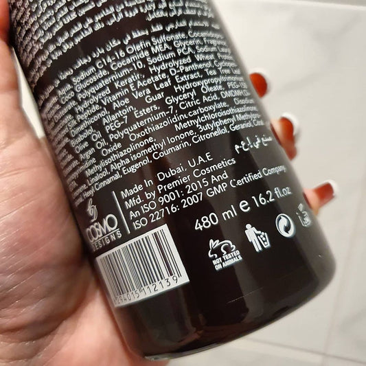 COSMO Hair Naturals Argan Oil and Wheat Protein Shampoo 480ml Gentle Daily Care Sulfate and Paraben Free to Strengthen and Restore Hair - 480ml Nourishes Scalp Strengthens and Repairs