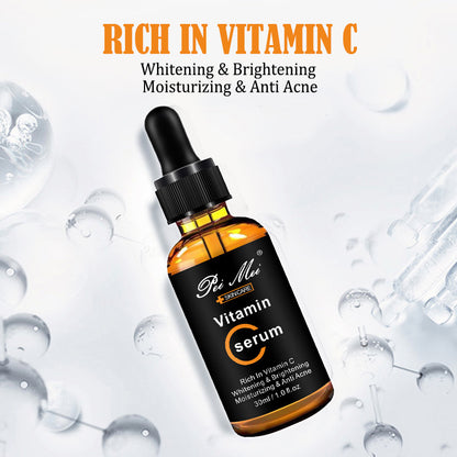 Vitamin C Facial Serum Brighten Skin Lighten Spots Hyaluronic Acid Face Essence Skin Care Products 30ml