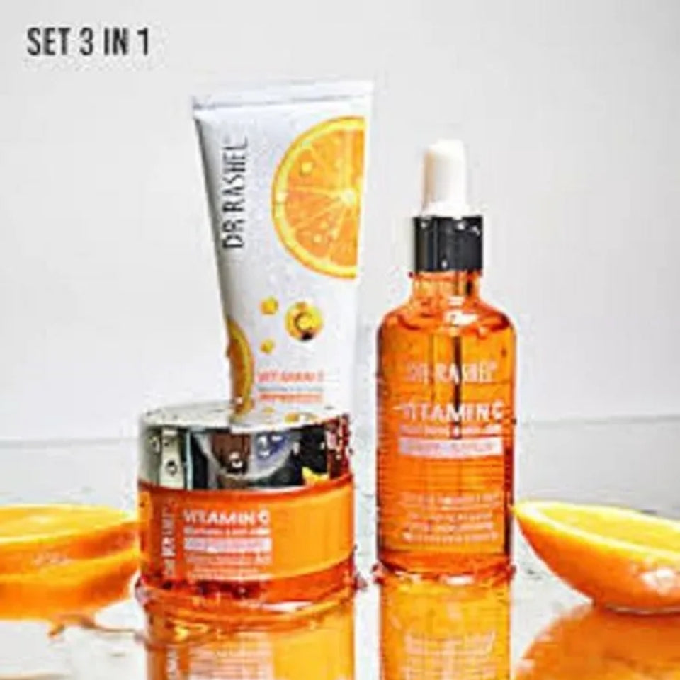 Dr. Rashel Vitamin C 3 IN 1 SET - Facial Cleanser , Face Serum + Cream