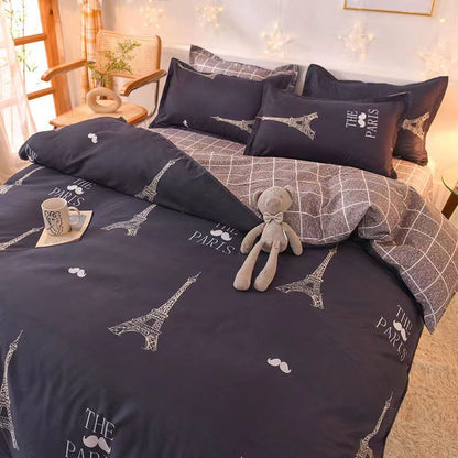 New Arrivals 4in1 Bedding sets & accessories duvet cover （1 quilt cover +1 bed sheet +2 Pillowcase ）without duvet and pillow insert