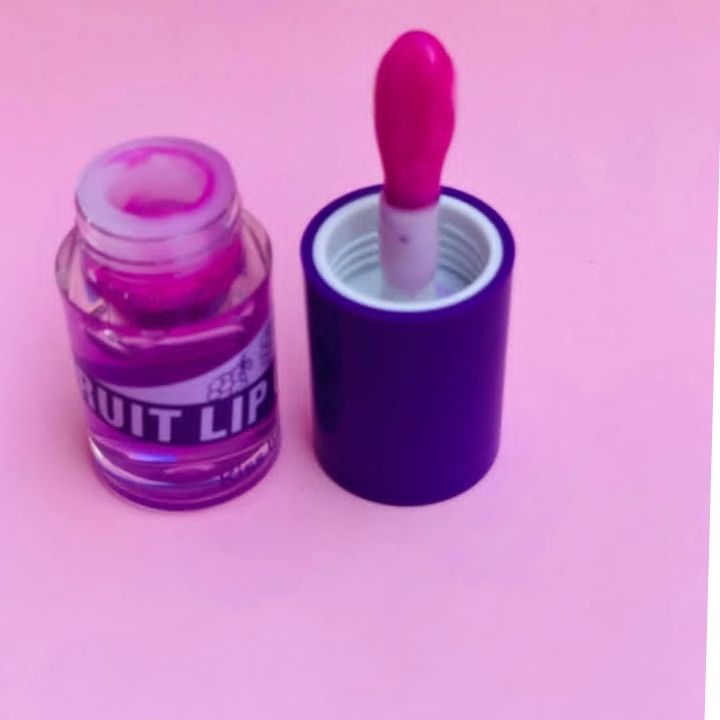 1pc Magic Lip Oil Fruity Kiss Beauty Makeup Hydrating Plumping Lip Gloss Coat For Cute Makeup Lipsticks Tinted Clear Serum Fruit Pineapple Grape Peach Lip Balm Oils Cosmetics