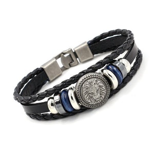 New men's bracelet Vintage lion head rivet leather bracelet Personality simple lovers bracelet bracelet