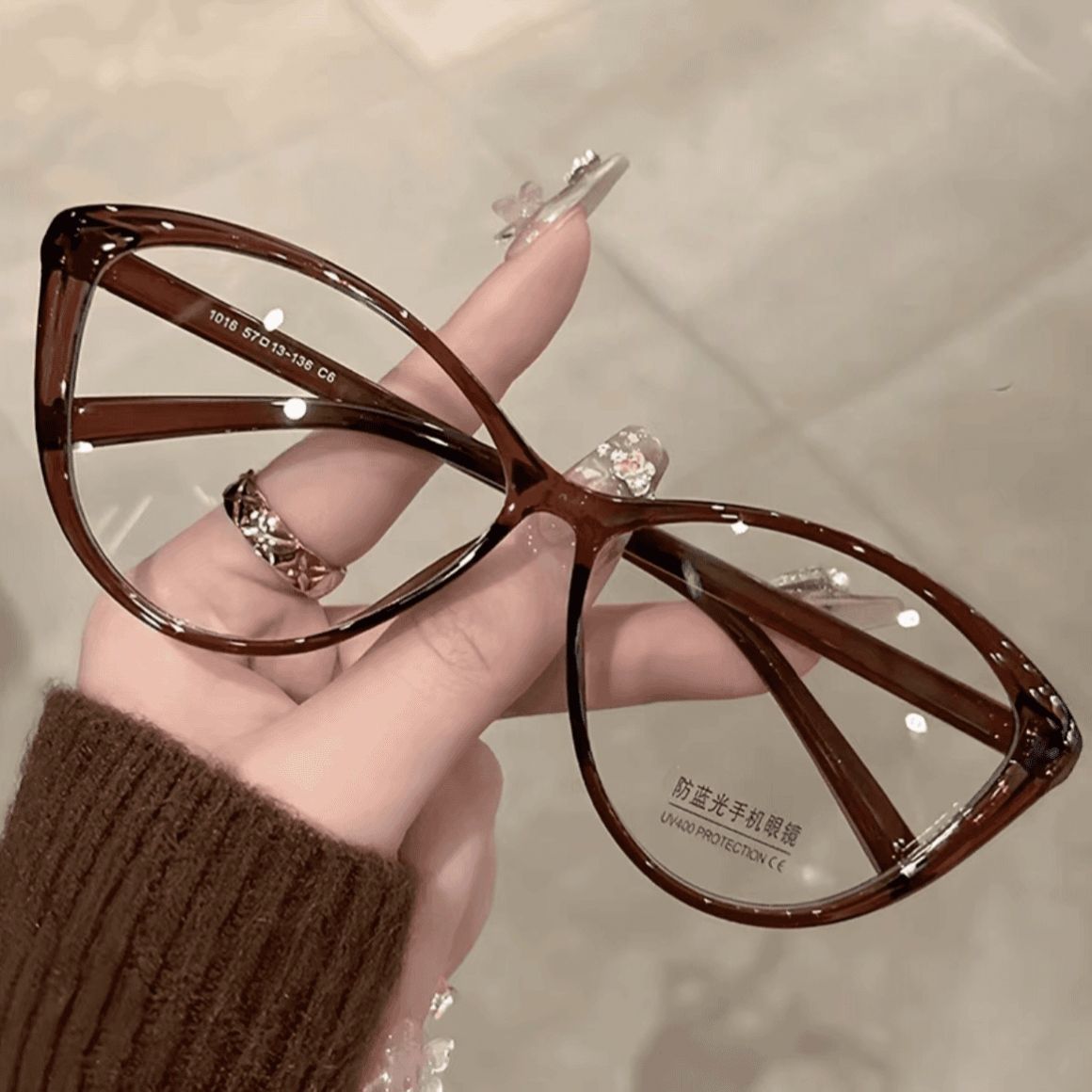 Women's Retro Cat Eye Anti Blue Light Glasses Anti Blue Light Gaming Glasses Computer Office Glasses Used For Daily Decorative Wear Or Eye Protection