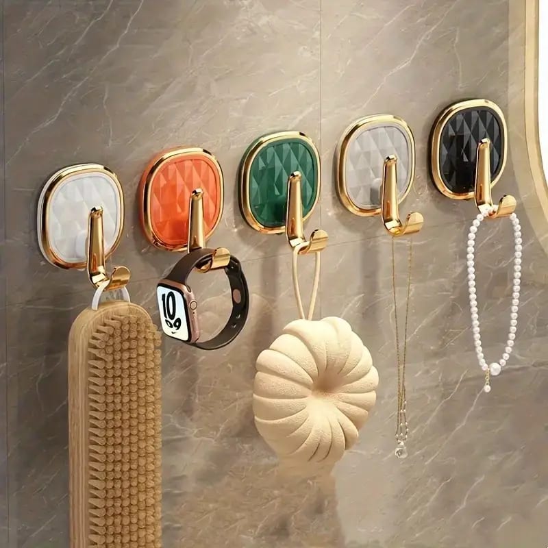 New Arrivals Light Luxury Adhesive Hook Wall-Mounted Hanger for Clothes Towels And Robes - Easy Installation, Multi-Functional And Stylish