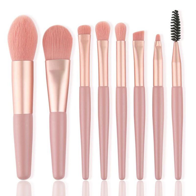 8-piece high-quality makeup brush portable concealer honey paint set soft hair beauty makeup eye shadow makeup tool set