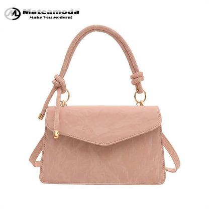 Mateamoda Minimalist Knot-Handle Faux Leather Shoulder Bag Crossbody Bag Underarm Handbag