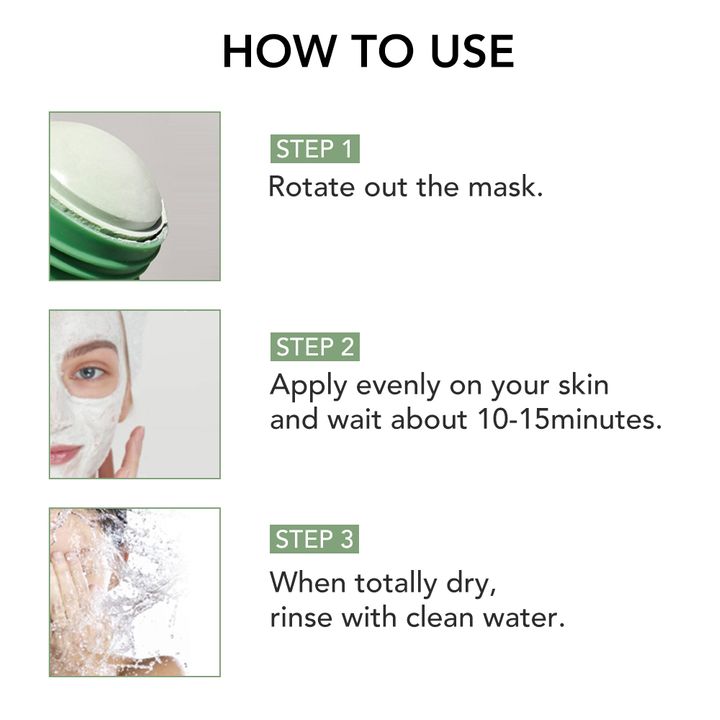 Green Tea Oil Control Solid Cleansing Mask Clean Blackhead Moisturizing Skin Care
