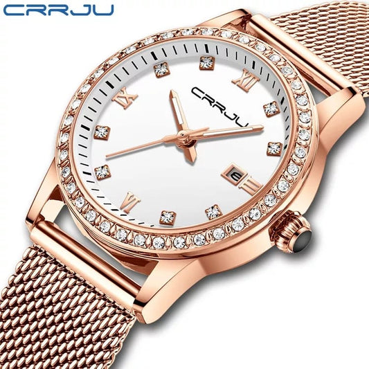 Quartz Watches  Trendy Auto Date Women