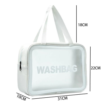 Fashionable Waterproof Cosmetic Portable Storage Bag Travel Wash Bag waterproof toiletry bag Transparent Frosted PVC Cosmetic Bag Beauty Case Storage Bag Zipper Makeup Organizer
