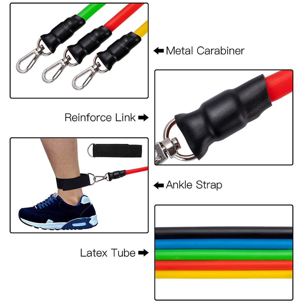 Resistance Bands Home Fitness Workouts Set Chest Expander Door Anchor Legs Ankle Indoor Sports Fashion leisure fitness lacing rope
