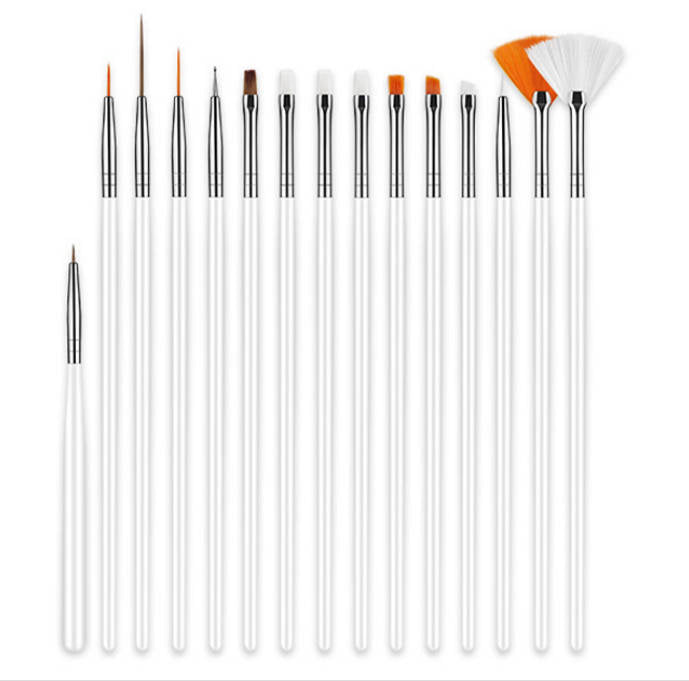 15 pcs/set Nail Pen Set Art Design Brush Nails Supplies for Women Beginners Painting Brush Lines Manicuring Tools Nail & Tools