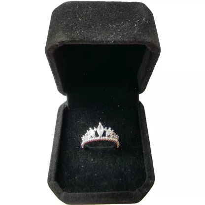 Classic Diamond Ring Jewelry Ladies Classical Wedding Engagement Ring Gift Silver adjustable