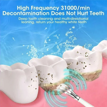 2in1 Electric Toothbrush With 3 Brush Head For Remove Tartar Whitening Teeth Oral Care USB Charging