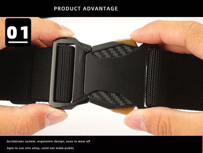 Men Tactical Belts Quick Release Outdoor Training Belt High Quality Casual Sports Men Belt Breathable and Comfortable Nylon Canvas Pants Belt Classic High Elastic Soldier Belt