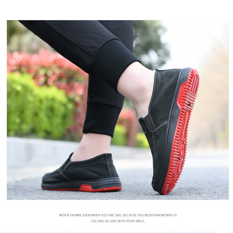 New Men's Cloth Shoes Bean Casual Shoes High-end Men's Canvas Shoes