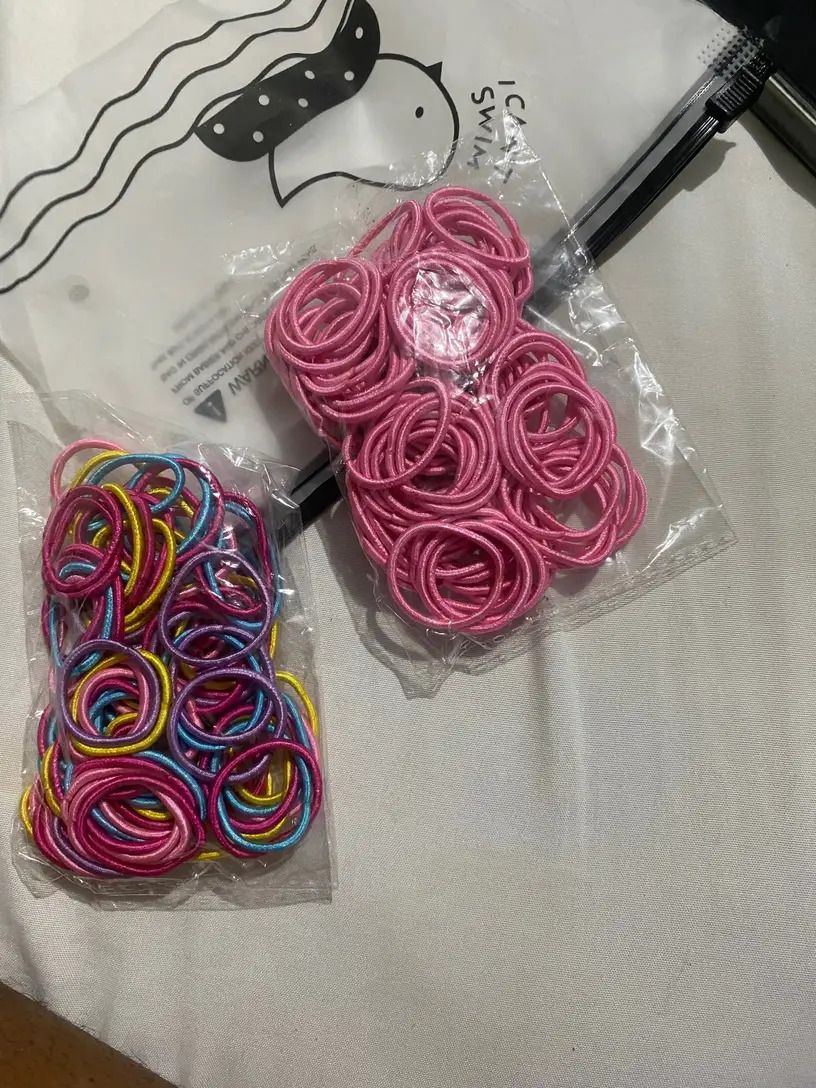 200/300pcs Cute Hair Ties For Kids & Girls - Colorful Elastic Polyester Hair Bands Ponytail Holder Children Rubber Band Hair Accessories