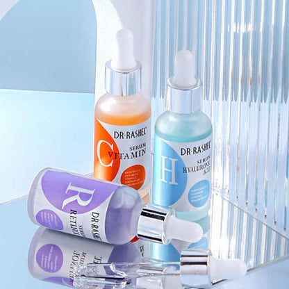 Dr Rashel 3 in 1 Vitamin C , Retinol & Hyaluronic Acid Complete Facial Serum Moisturizing Repair Skin Care Set