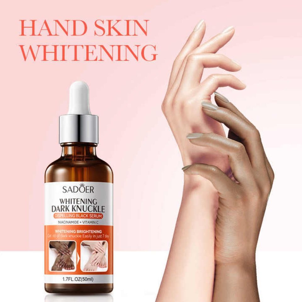 SADOER Dark Knuckles Whitening Brightening Serum Elbows,Knees, Fingers Hand Whitener Fingers Brighten Moisturize Black Dark Skin Spot Lighten Stains Remover Essence Products