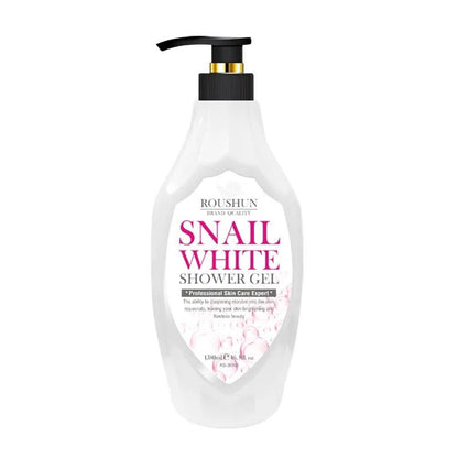 2 Packs Roushun Snail White Shower Gel -1380ml X 2 Body Fast Whitenng Shower Gel Deeply Cleanses Rich and Creamy blend Softer Skin After Wash Roushun Snail White Shower Gel 1380ml X 2