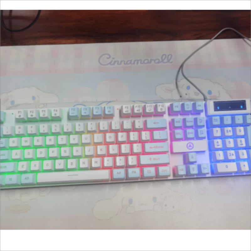 Keyboards Gaming Wired Keyboard Simple Personality All Match Color Luminous Mechanical Feel Desktop Laptop Accessories