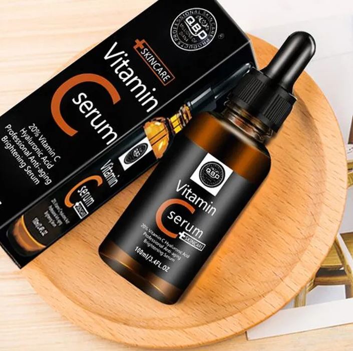 QBD Vitamin C+Hyaluronic Acid Anti-aging&Brightening Serum-100ml Black