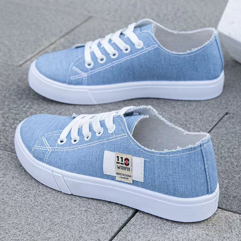 New Arrivals Women's canvas shoes Flats sneakers breathable and anti-slip classic sports shoes blue