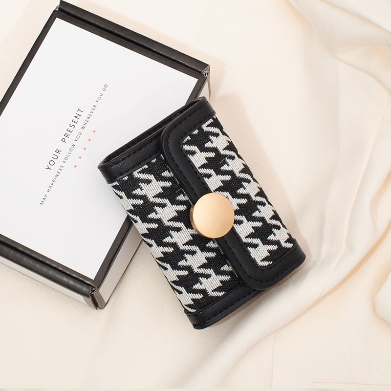 Women Wallet Ladies Coin Purse Tri-fold Geometric Patterns Wallet