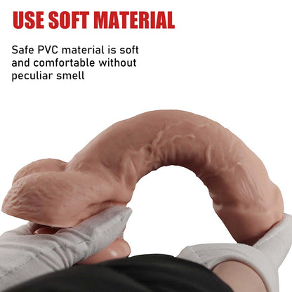 Large Realistic Silicone Dildo Lifelike Veined Monster Cock with Balls Strong Suction Cup Hands-Free Play Anal Plug Penis G-spot Jelly Dong Adult Sex Toys for Women Ladies Couples Solo Play