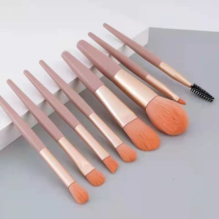 8-piece high-quality makeup brush portable concealer honey paint set soft hair beauty makeup eye shadow makeup tool set