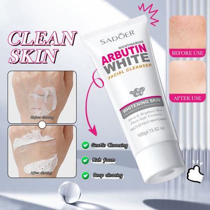 35-Piece Nicotinamide Arbutin White Skin Care Set Facial Cleanser Toner Cream Serum Sleeping Mask Facial Mask Hand Cream Multi-effect Whitening Miracle Brighten Skin