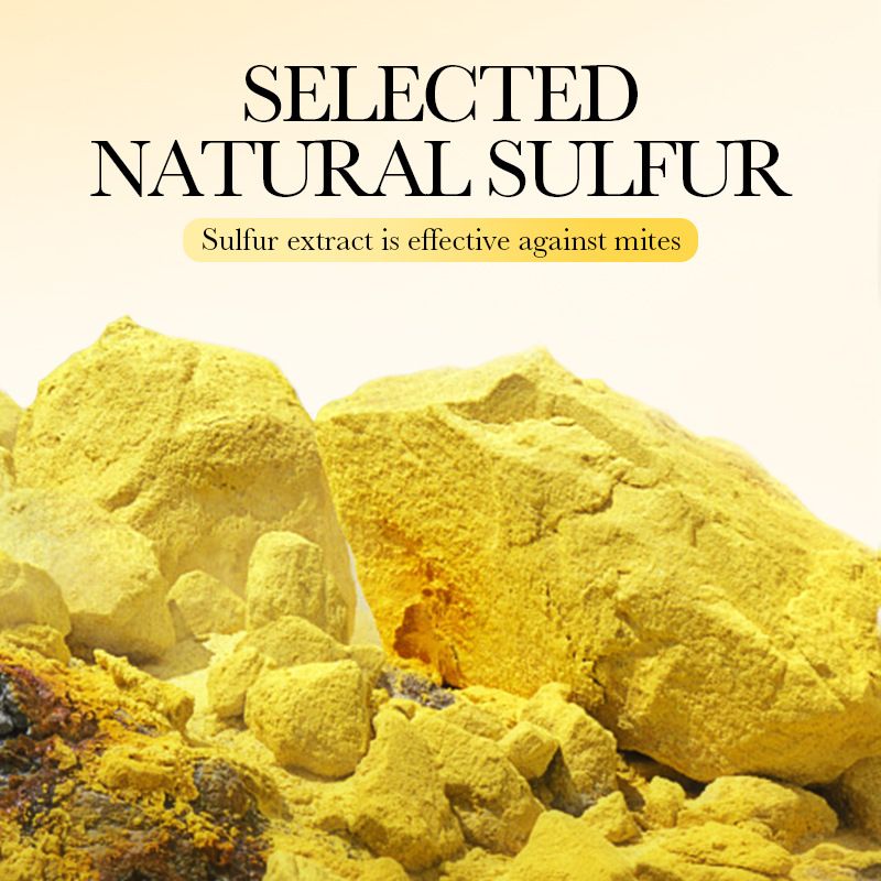 SADOER Sulfur Soap Mite Removal Soap, for Gentle Cleaning, Remove Acne and Smooth Skin