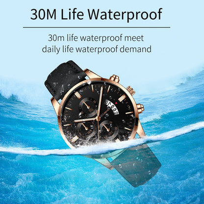 CUENA Men Watch leather straps Stainless Steel Good Quartz Luxury Man Wristwatch Waterproof Watches Fashion Business Quartz Analog Fashion Male Watch Wrist Watch Valentines Christmas New Year Gift